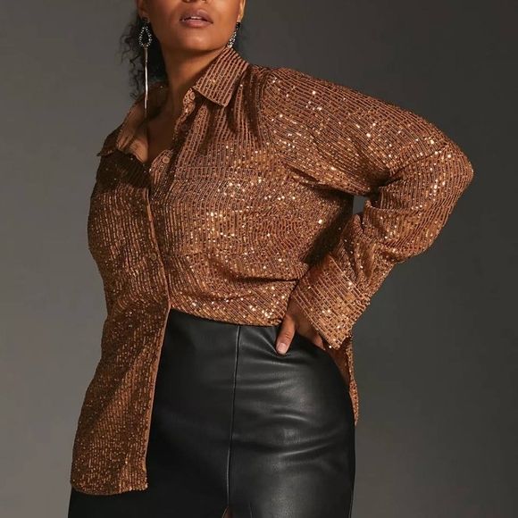 Anthropology sequin top - Picture 1 of 1